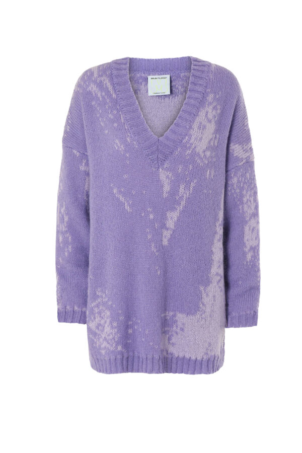 Sweter moherowy fioletowy