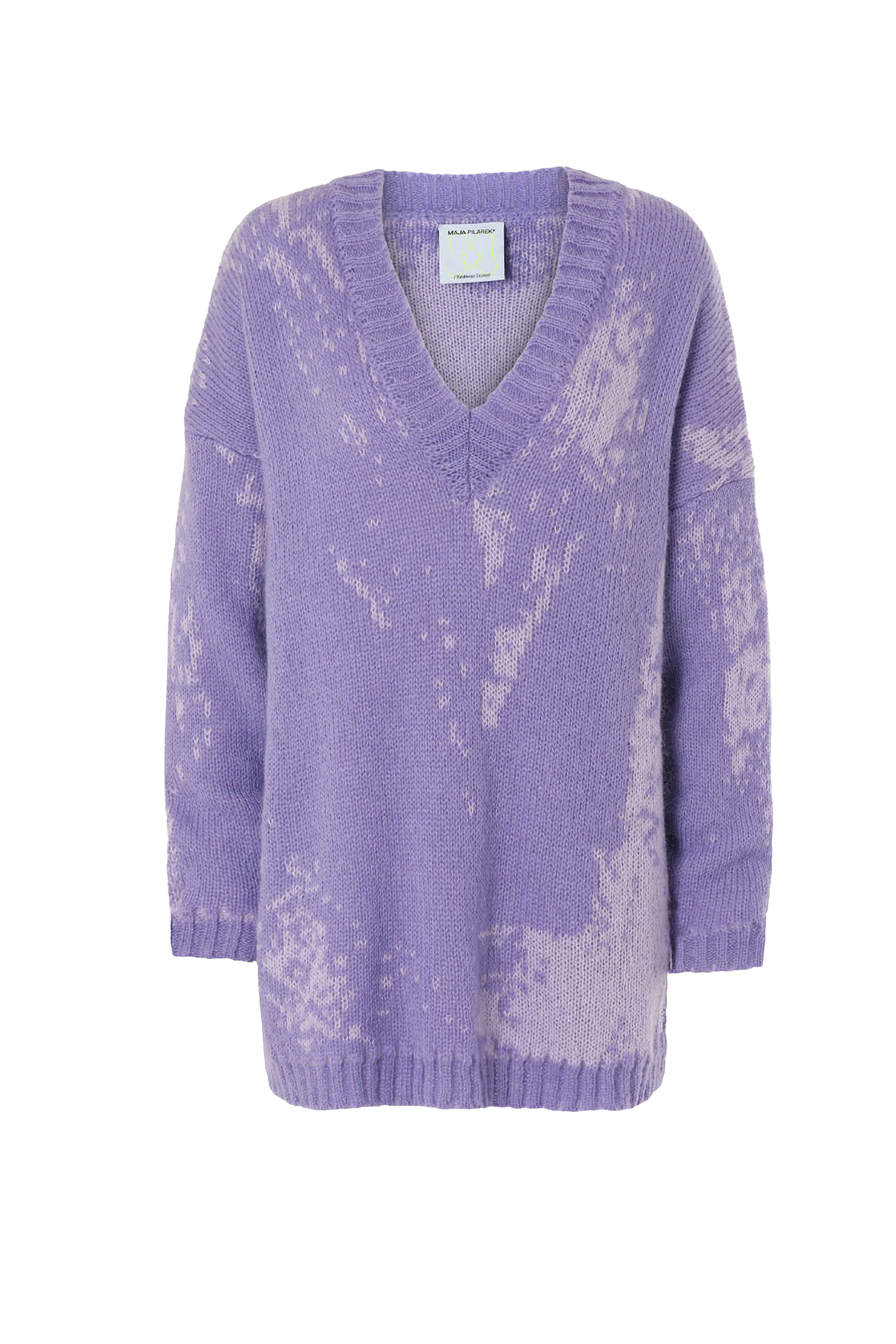 Sweter moherowy fioletowy