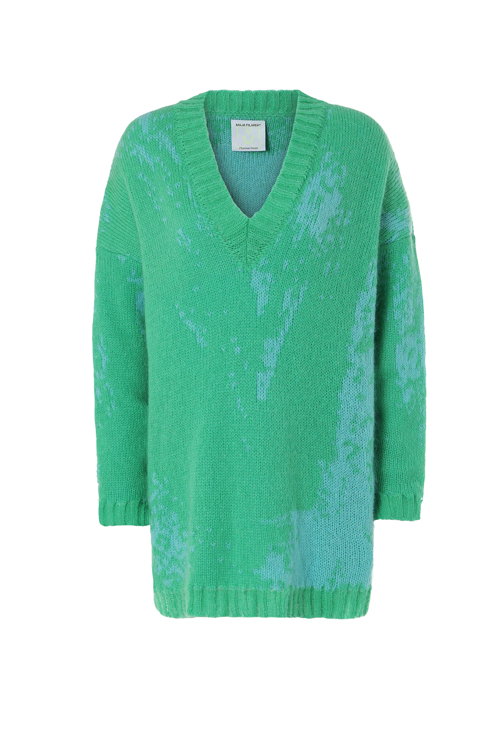 Sweter moherowy zielony