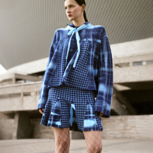 Żakardowa spódniczka w kratkę