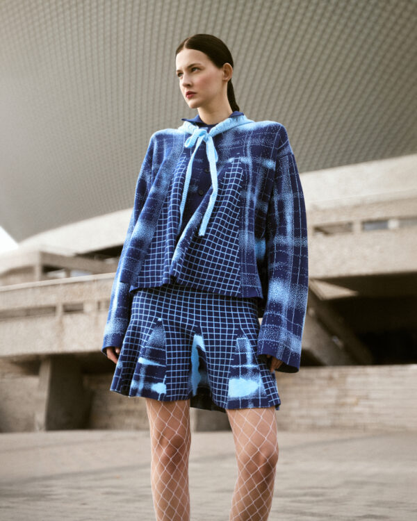 Żakardowa koszula w kratkę