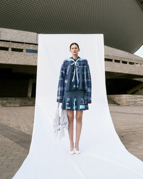 Żakardowa spódniczka w kratkę