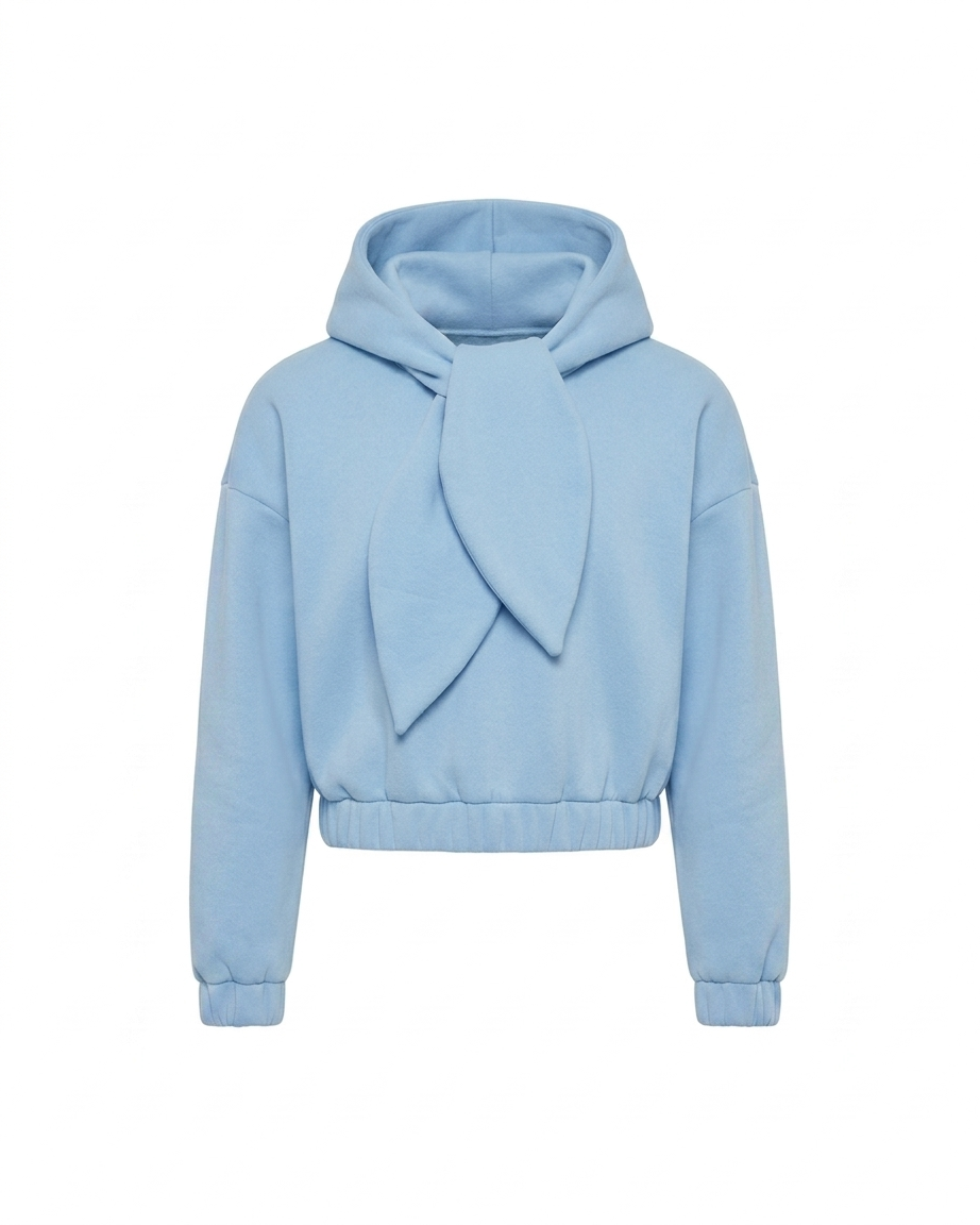 Bluza z wiązaniem - błękitna
