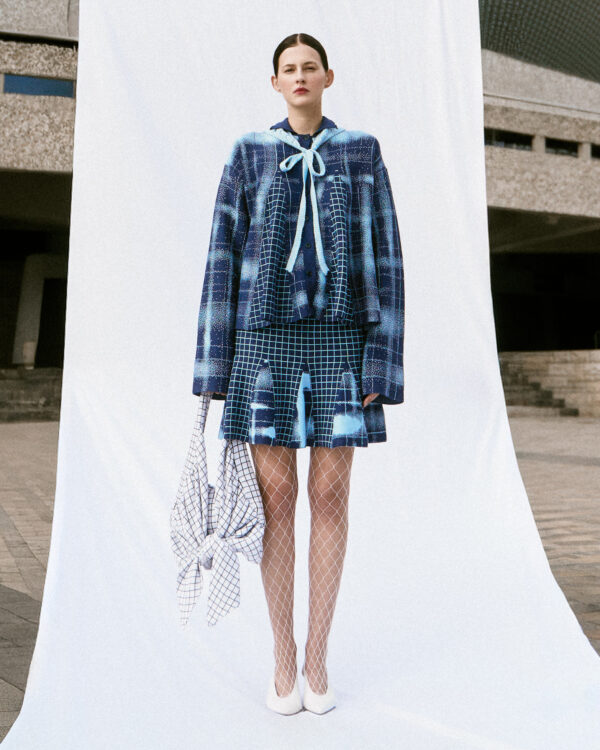 Żakardowa koszula w kratkę