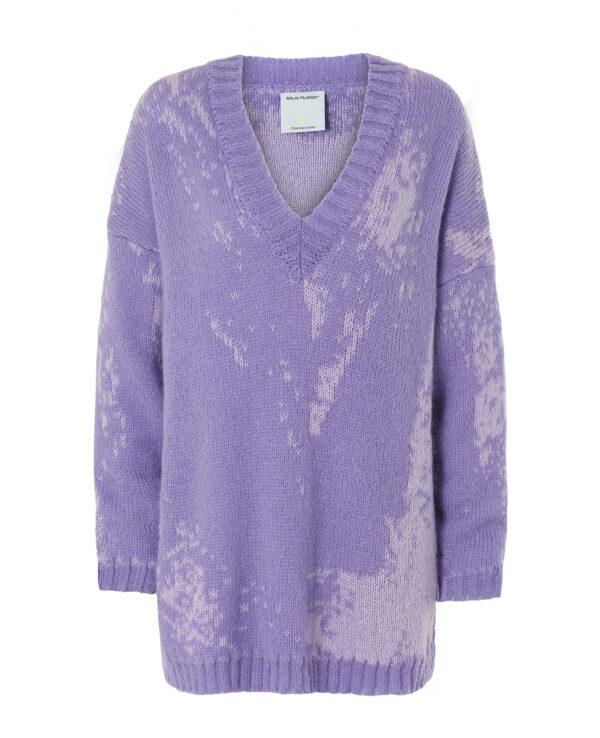 Sweter moherowy fioletowy