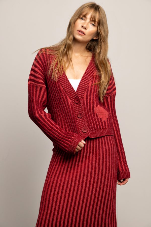 Kardigan LOVE LINES mini red