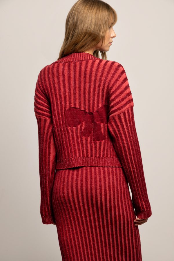 Kardigan LOVE LINES mini red