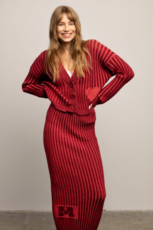 Kardigan LOVE LINES mini red