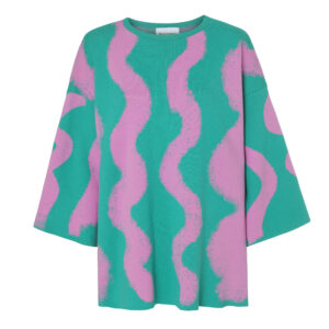 Sweter SPRAY różowo-zielony